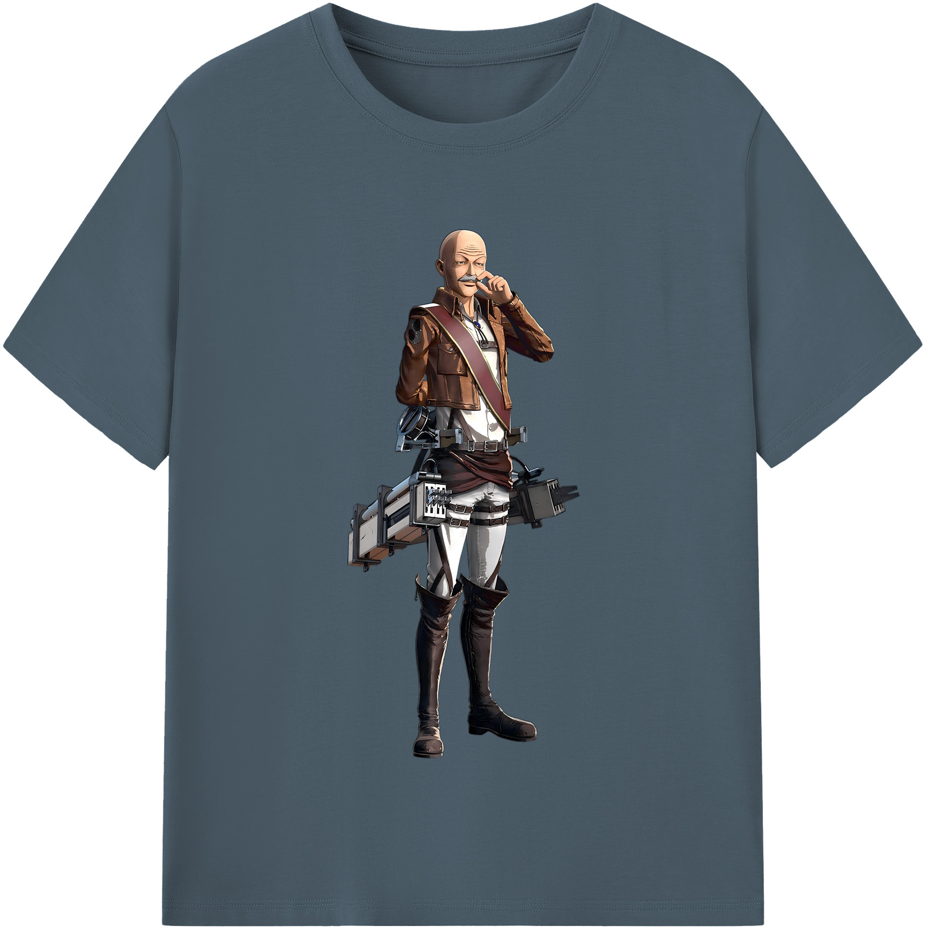 （画像用） 進撃の巨人 ドット·ピクシス Attack on Titan Dot Pixis 綿100％半袖Tシャツ（フロントプリント）